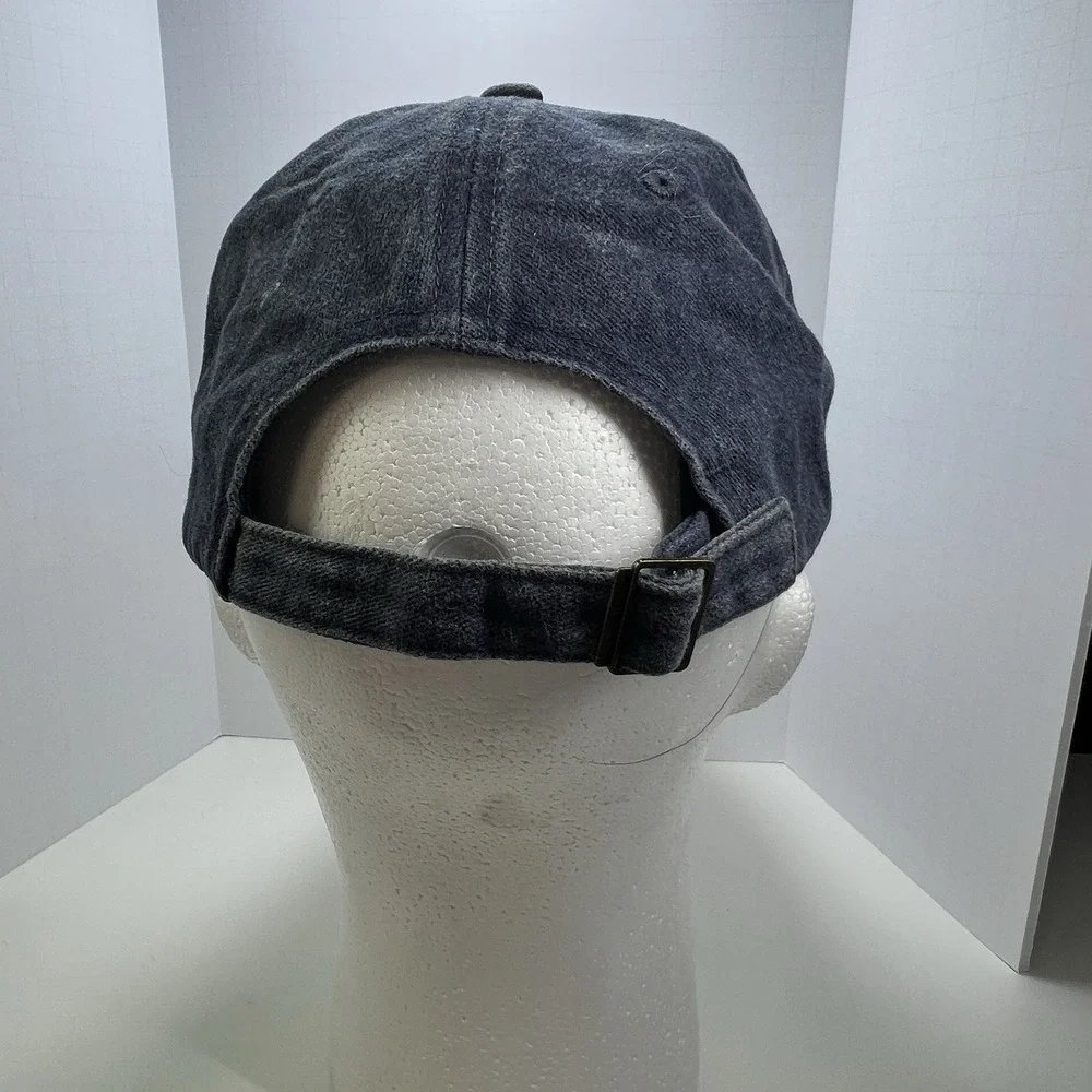 Cat Peeking Hat‎ Faded Denim Blue Baseball Cap Cute Kitty Graphic Pet Lover Mom